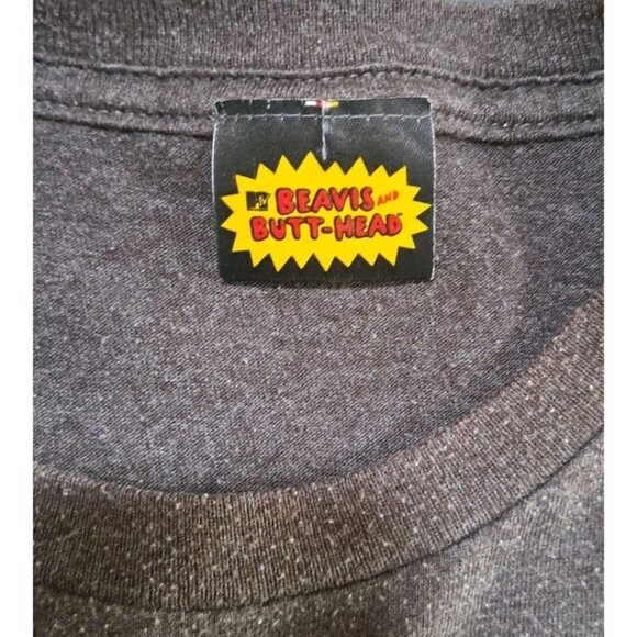 Beavis & Butthead Gray Graphic T-Shirt MTV Laughing Making Phone Call Mens Small - Picture 3 of 6
